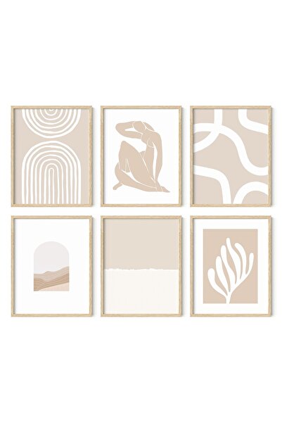 ALAYRA International لوحات جدارية مؤطرة من ALAYRA بنمط بوهو، مجموعة ملصقات ما...