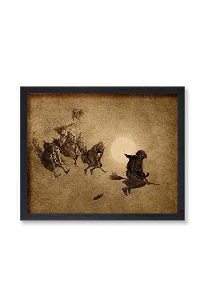 ALAYRA International ملصق ألايرا ماستر العتيق لركوب الساحرات - طباعة ساحرات ط...