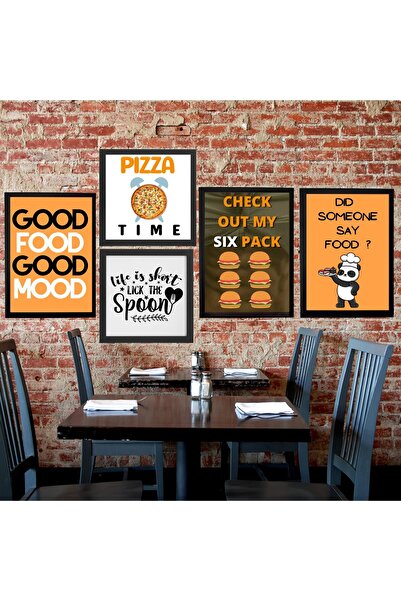ALAYRA International ملصقات جدارية للمطاعم والمقاهي من ALAYRA Relanta بإطار - ملصقات جدارية بطابع البيتزا - للمطاعم والمقاهي