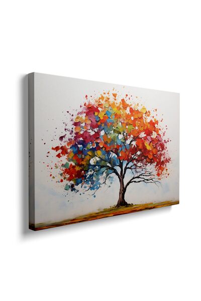 ALAYRA International لوحة جدارية قماشية مؤطرة من ALAYRA، تصور شجرة الحياة الر...