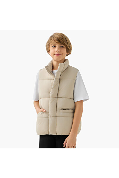 Juniors Quilted Zip Through Gilet