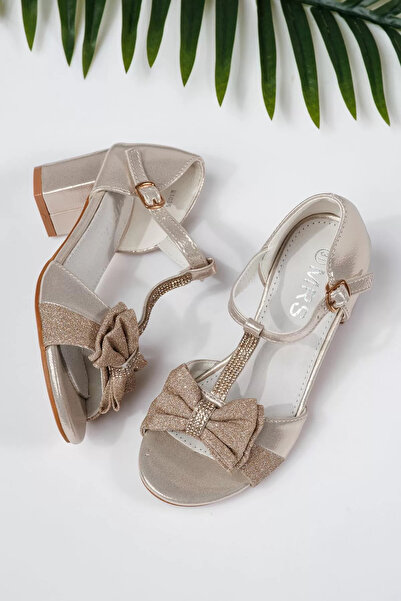 Zaira Бежови сандали за момиче от екокожа Mona #21948 - 36