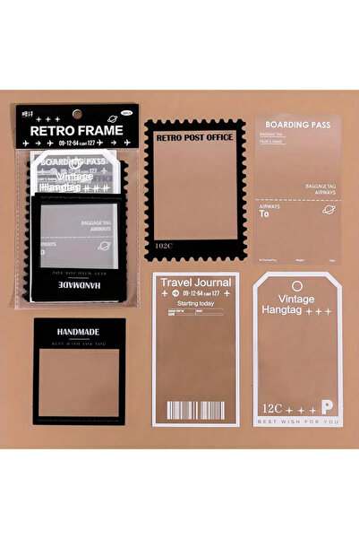 Choice4 C 15 Sheets Of Transparent Retro Adhesive Collage Hand Account Decora...