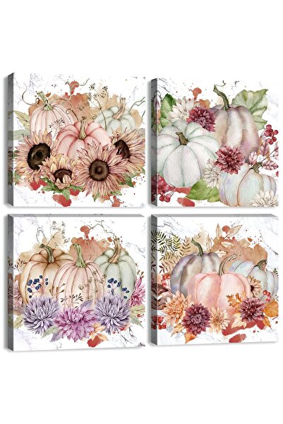 ALAYRA International ALAYRA Fall Canvas Wall Art Pumpkin Wall Decor Halloween...