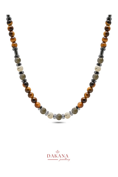 DAKANA JEWELLERY Certified Labradorite Stone Taurus Zodiac Sign Men's Natural...