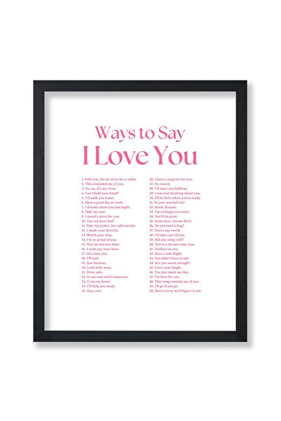 ALAYRA International ALAYRA Poster Master Ways To Say I Love You Poster - Mot...