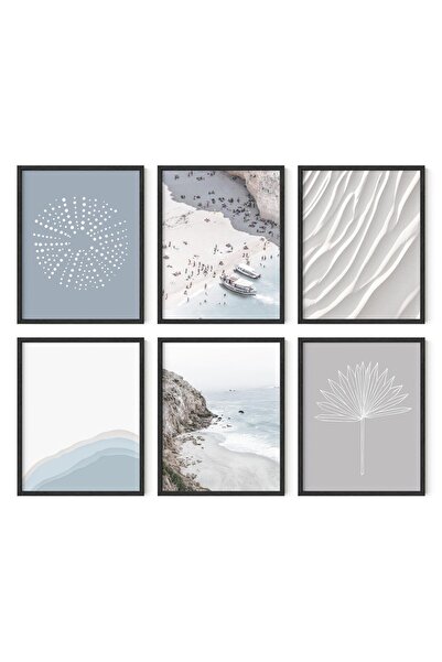ALAYRA International ALAYRA Beach Pictures Wall Art - Set of 6 Coastal Wall D...