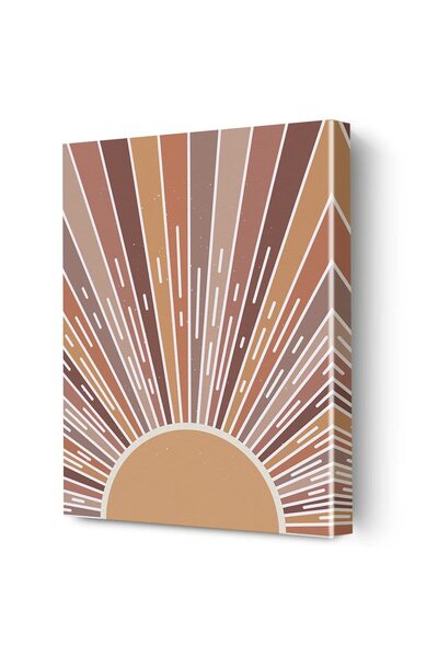 ALAYRA International لوحة جدارية قماشية مؤطرة من ALAYRA، تصور مراحل الشمس، مل...