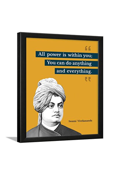 ALAYRA International ملصقات مؤطرة تحمل اقتباسات تحفيزية مناسبة من سوامي فيفيكاناندا، مثالية للمكاتب والطلاب.