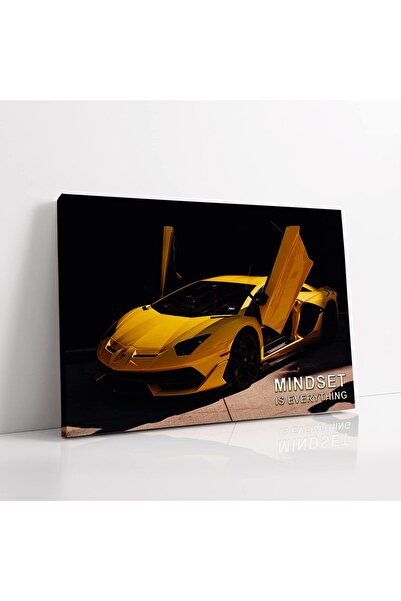 ALAYRA International لوحة جدارية تحفيزية من قماش ألايرا - لوحة جدارية ملهمة - "العقلية هي كل شيء"