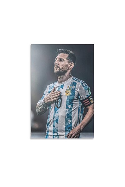 ALAYRA International ALAYRA Soccer Star Poster-Lionel Messi Canvas Poster-For...