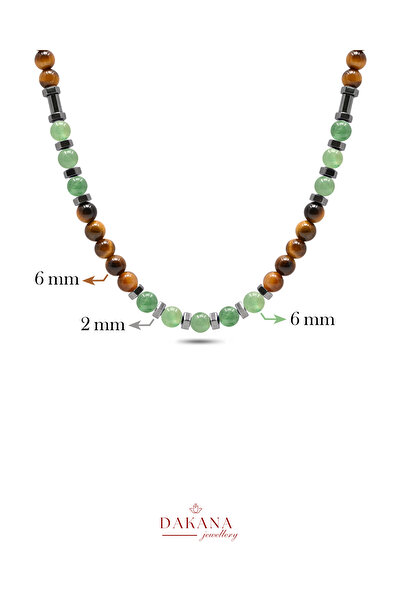 DAKANA JEWELLERY Certified Aventurine Stone Cancer Zodiac Sign Men's Natural Stone Pendant