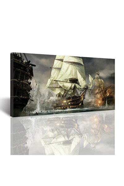 ALAYRA International ديكور حائط بحري من ALAYRA، ملصق سفينة حربية رمادي داكن، ...