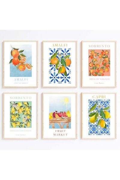 ALAYRA International لوحة جدارية فنية على شكل فاكهة من ألايرا، ديكور جداري لل...