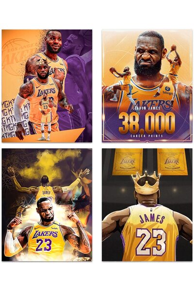 ALAYRA International ملصقات جدارية لألايرا وليبرون جا، مطبوعات فنية قماشية لل...