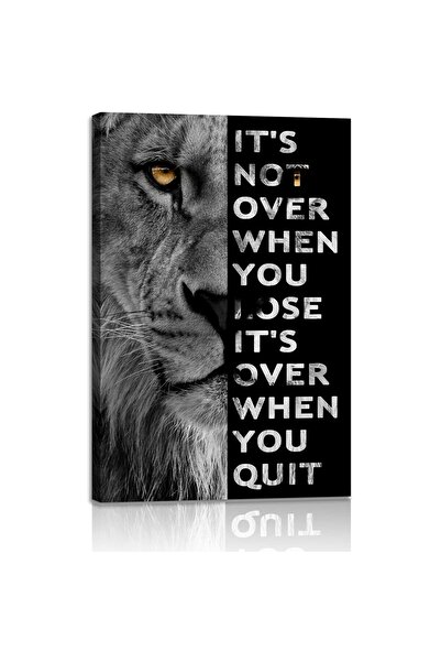 ALAYRA International لوحة جدارية مطبوعة على قماش تحمل عبارة "لا تستسلم أبدًا"...