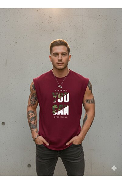 BW Bravely Wear Tricou pentru bărbați cu imprimeu ZERO SLEEVES Sportsman Athlete