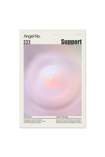 ALAYRA International ملصق رقم الملاك ALAYRA - 333، ملصق هالة متدرج الألوان تج...