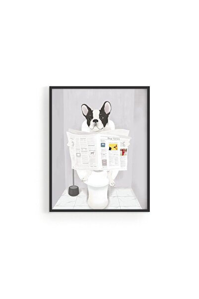 ALAYRA International ALAYRA Funny Dog Bathroom Decor - Funny Bathroom Wall Ar...