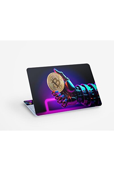 ALAYRA International ملصق رقمي بتصميم روبوت بيتكوين من ALAYRA، مناسب لأجهزة ا...