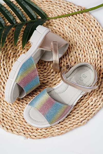 Zaira Χρυσά σανδάλια για κορίτσια από οικολογικό δέρμα Yvette #21940 - 36