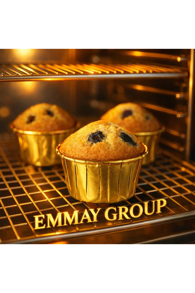 Dolphin Altın (GOLD) Renkli Muffin Kek Kapsülü 25 ADET, Cupcake Muffin