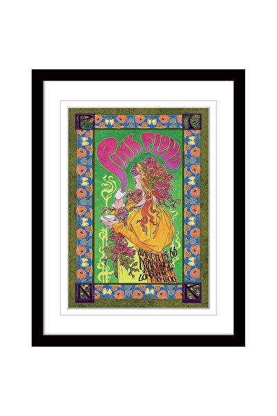 ALAYRA International ALAYRA Pink Floyd Poster Framed Print Concert Poster Col...