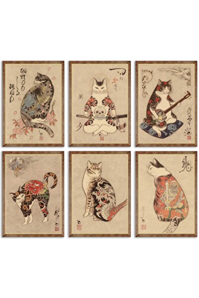 ALAYRA International مجموعة ألايرا المكونة من 6 قطع من لوحات جدارية مطبوعة لق...