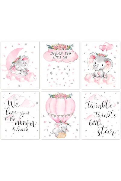 ALAYRA International ALAYRA Baby Girl Elephant Nursery Decor,Elephant Nursery...