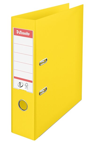Esselte Biblioraft No.1 Power VIVIDA, PP/PP, partially recycled, FSC certified, A4, 75 mm, yellow