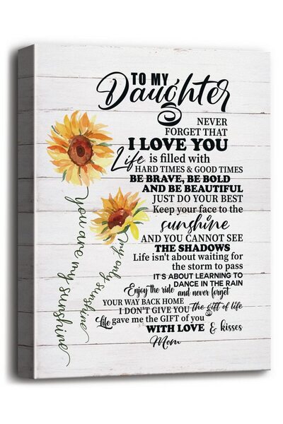 ALAYRA International لوحة جدارية قماشية من ALAYRA تحمل اقتباسًا ملهمًا، هدية ...