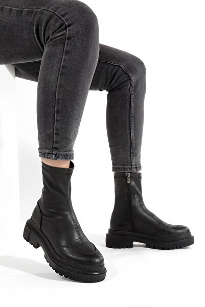 Öteki Ayakkabı Kadın Aigle Streç Cilt Bot