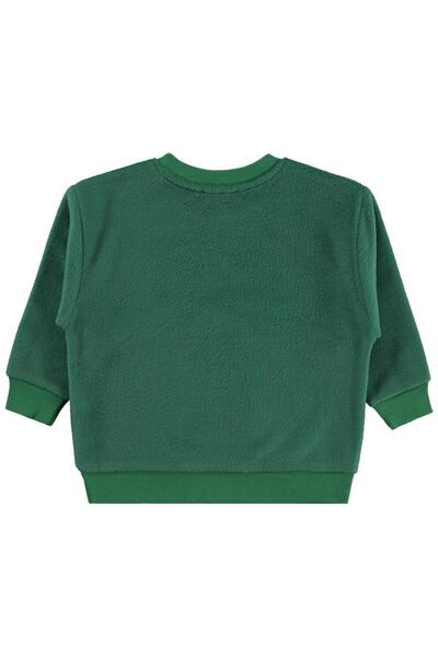 Civil Boys Deer Embroidered Sweatshirt for Ages 2-5 - Green 2-3 Years Old
