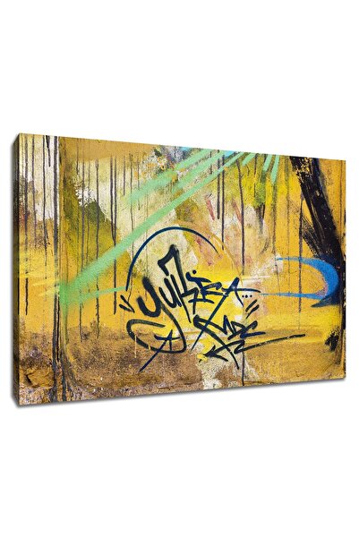 ALAYRA International لوحة جدارية قماشية من ALAYRA بتصميم جرافيتي كلاسيكي، ملص...