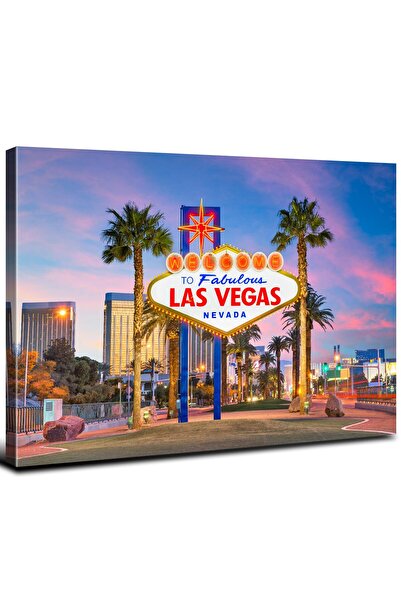 ALAYRA International لوحة جدارية ملونة من ALAYRA، مستوحاة من لاس فيغاس، تحمل لافتة ترحيبية مميزة للمدينة، مصنوعة من قماش الكانفاس، وتضم صورًا لمناظر المدينة.