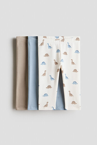 H&M 3’lü Pamuklu Jarse Tayt