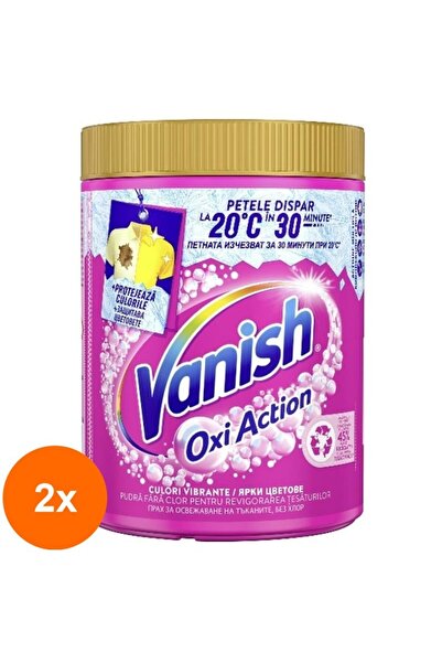 Vanish Set of 2 x Oxi Action Stain Remover Powder for Colored Clothes, 960 g