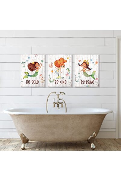 ALAYRA International لوحة جدارية بتصميم حورية البحر من ألايرا لغرفة نوم الفتي...