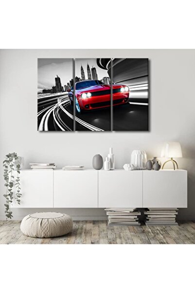 ALAYRA International لوحة جدارية كبيرة من قماش ألايرا، بتصميم سيارة سباق أمري...