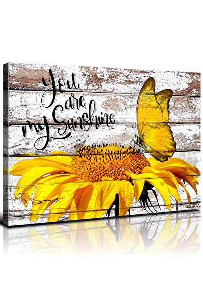 ALAYRA International لوحات جدارية ريفية من ALAYRA بتصميم زهرة عباد الشمس، صور...