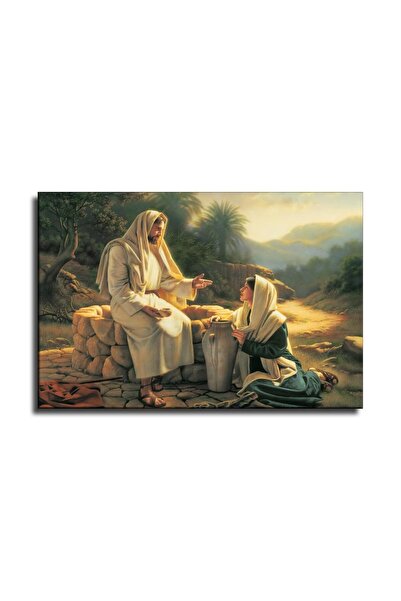 ALAYRA International ملصق مطبوع على قماش من ALAYRA، صورة ليسوع الكاثوليكي، صو...