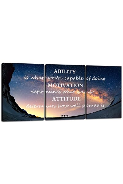 ALAYRA International لوحة جدارية قماشية تحمل اقتباسات تحفيزية من ألايرا، تعبّ...