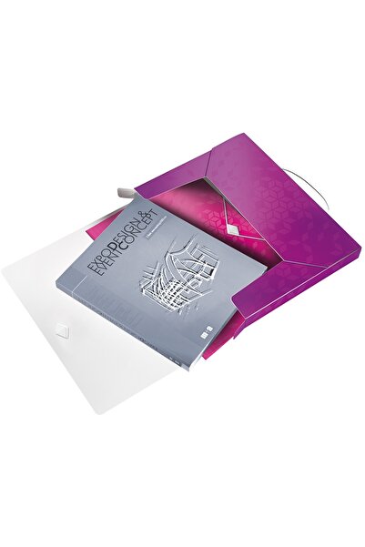 Leitz A4 folder 250 sheets 30 mm PP Jumbo WOW purple metallic