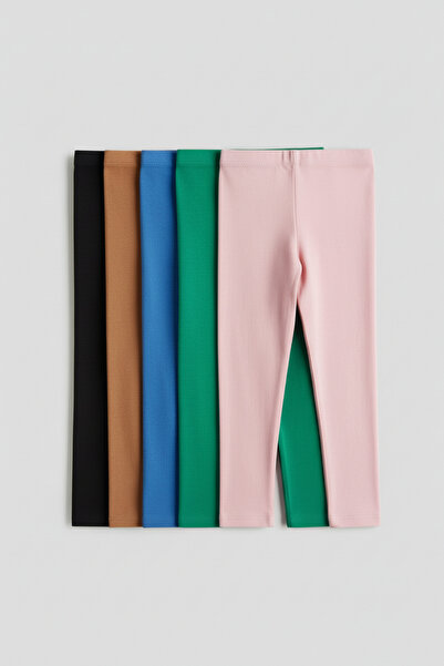 Magu Σετ κολάν 5 τεμαχίων για κορίτσια από βαμβακερό χρώμα Basic – Ελαστικό και μαλακό σε υφή