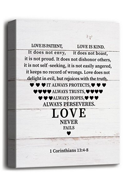 ALAYRA International ALAYRA Love is Patient Love is Kind Wall Art, 1 Corinthi...