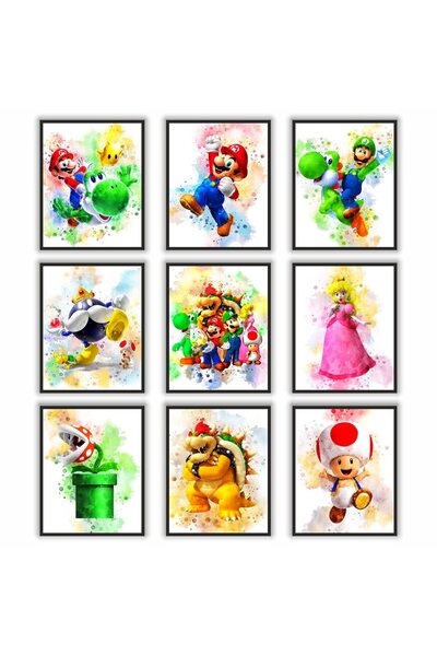 ALAYRA International ALAYRA - Super Mario Game Poster Prints, Super Mario Wal...
