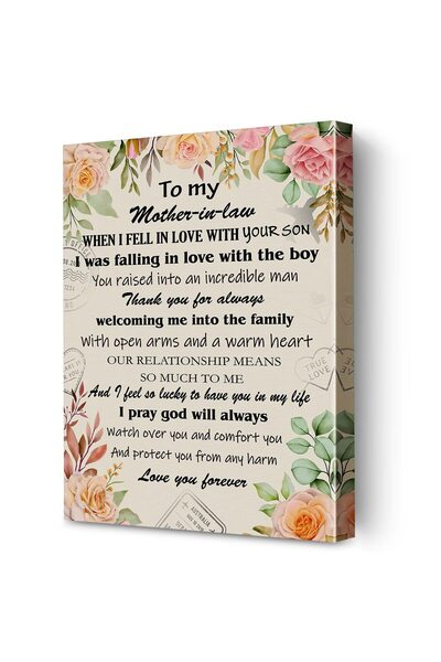 ALAYRA International هدية من ألايرا لحماتي: أحبكِ للأبد، لوحة جدارية قماشية م...