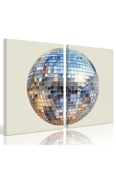 ALAYRA International لوحة جدارية من قماش الكانفاس بتصميم كرة الديسكو من ALAYR...