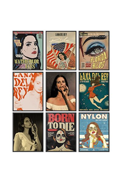 ALAYRA International ملصق جمالي مستوحى من لانا ديل ري، ملصقات موسيقية كلاسيكي...