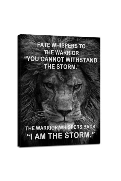 ALAYRA International لوحة جدارية تحفيزية من قماش ألايرا، صورة أسد ملهمة، ملصق...